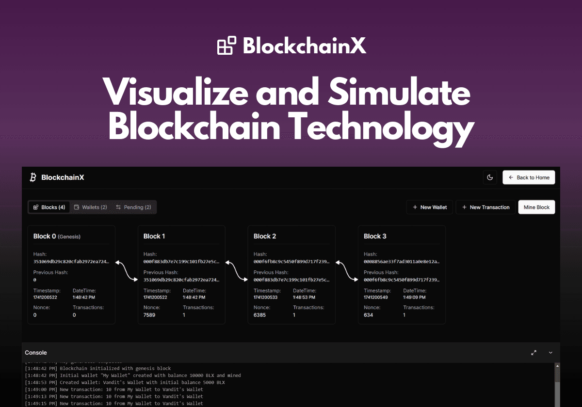 Blockchain-X by Vandit Shah - Nextjs Project